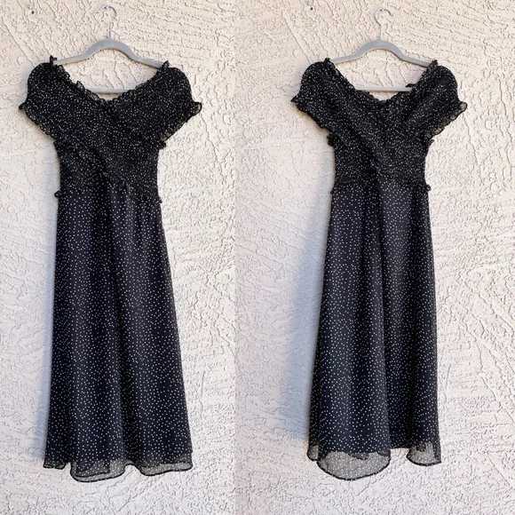 LUCY PARIS Polka Dot Off Shoulder Dorothy Dress - Picture 16 of 16